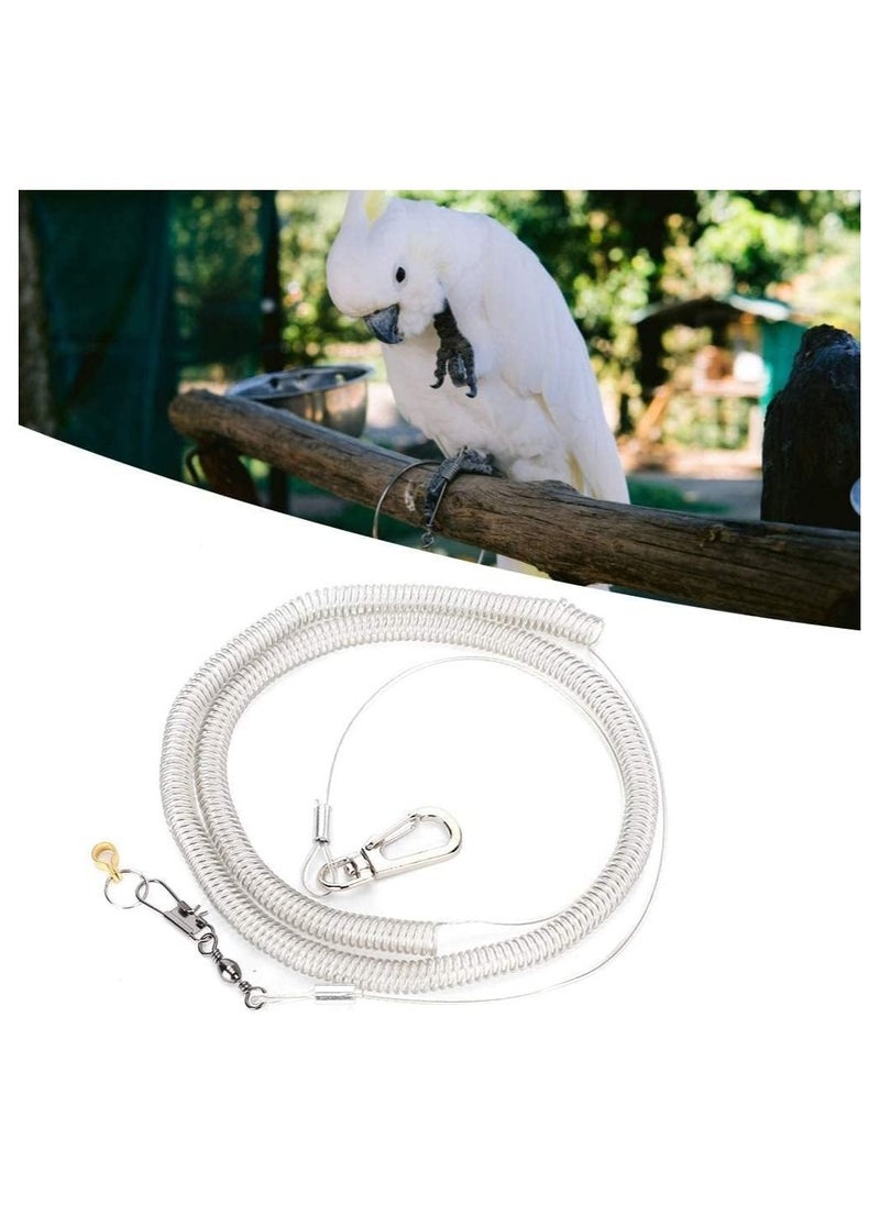 KASTWAVE Parrot Training Rope Bird Harness Leash Bird Flying Rope Flexible Bird Leash Kits Ankle Foot Ring Accessories for Bird Parrot(6.5MM+6M Flying Rope)  - Image 1