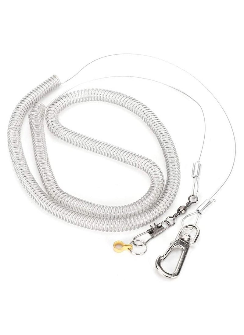 KASTWAVE Parrot Training Rope Bird Harness Leash Bird Flying Rope Flexible Bird Leash Kits Ankle Foot Ring Accessories for Bird Parrot(6.5MM+6M Flying Rope)  - Image 3