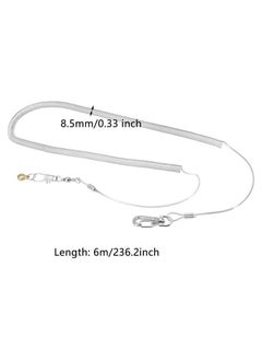 KASTWAVE Parrot Training Rope Bird Harness Leash Bird Flying Rope Flexible Bird Leash Kits Ankle Foot Ring Accessories for Bird Parrot(6.5MM+6M Flying Rope)  - Image 5