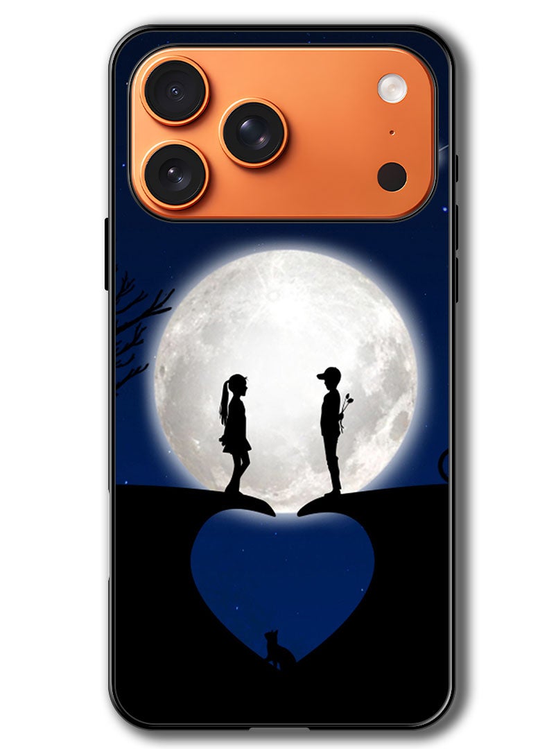Theodor Case Compatible with Apple iPhone 17 Pro 6.3 Inch Protection Shockproof Bumper Cover Couple heart - Image 1