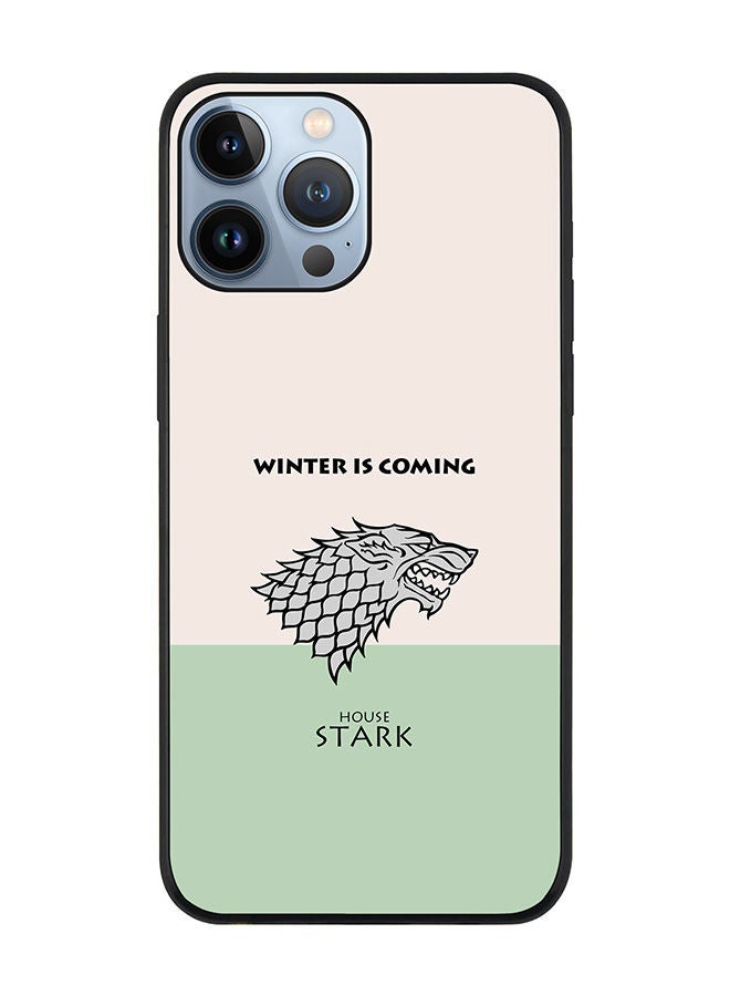 Stylizedd Rugged Black edge case for Apple iPhone 13 Pro Max Slim fit Soft Case Flexible Rubber Edges Anti Drop TPU Gel Thin Cover - GOT House Stark  - Image 1