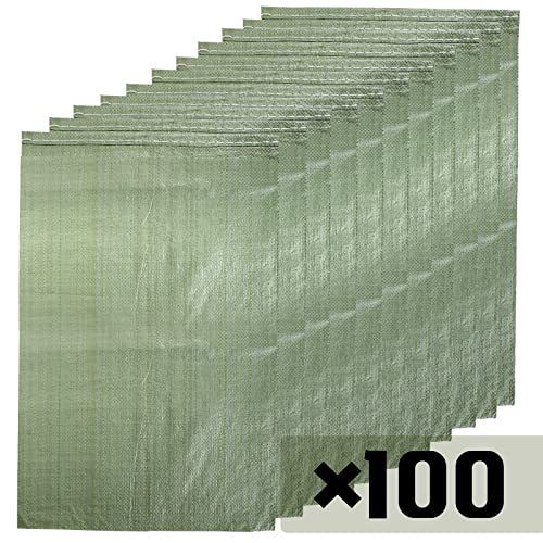 Shappy 100 Pcs Heavy Duty Empty Sandbags for Flooding 26 x 14 Inches Polypropylene Sand Bags with Solid Ties for Flood Barrier UV Protection Weight Construction Earth Bag HomesGreen - Image 3