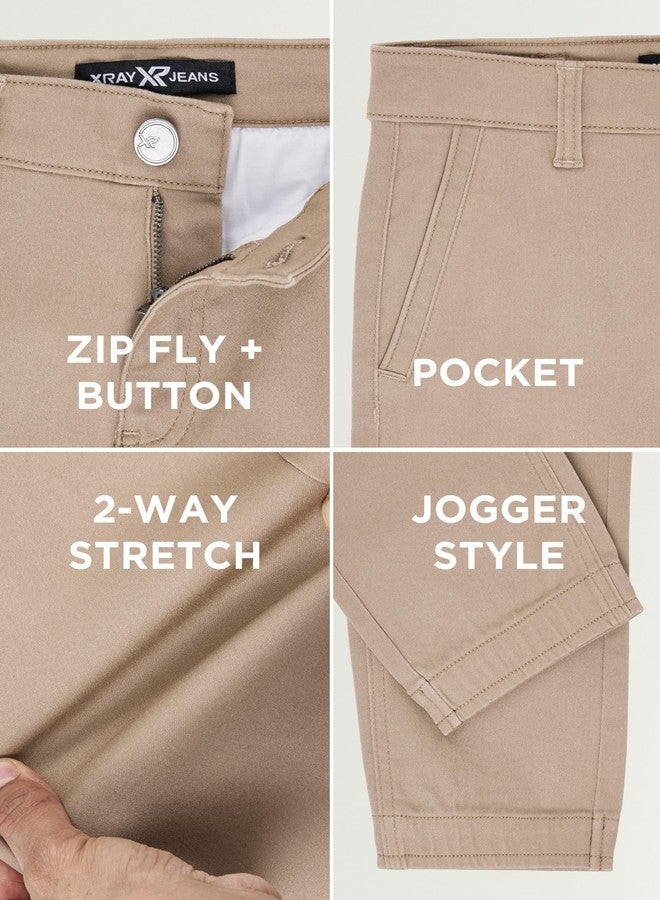 X RAY Jogger-Style Boys and Toddlers (2T-18) Stretchy Colored Jeans, Casual Pants for Kids with Tapered Leg, Khaki, 6 - Image 4