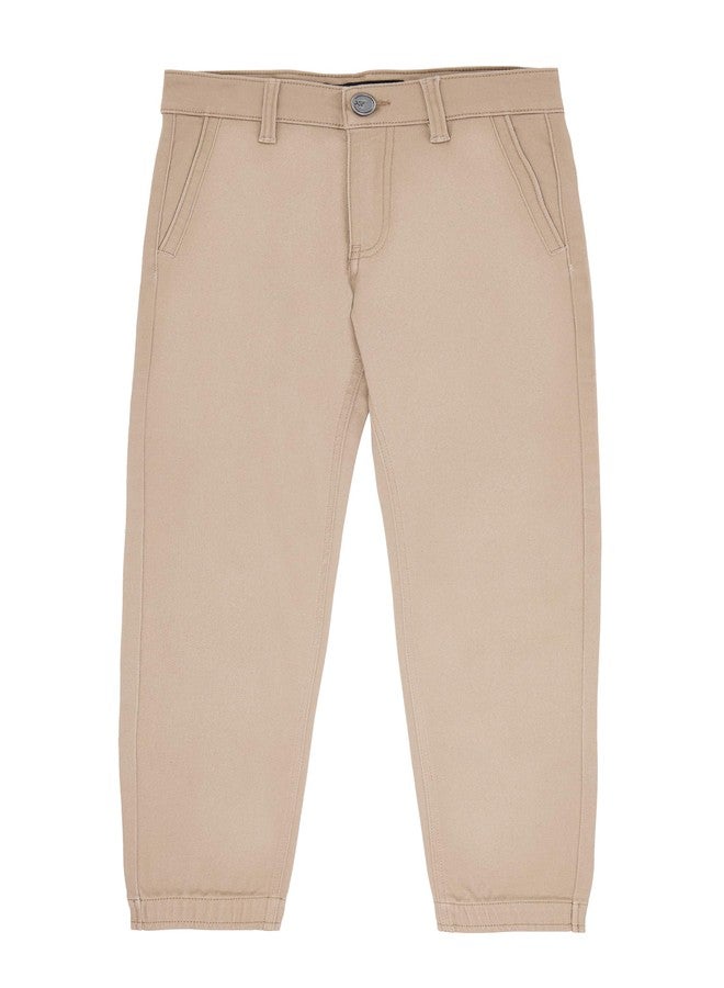 X RAY Jogger-Style Boys and Toddlers (2T-18) Stretchy Colored Jeans, Casual Pants for Kids with Tapered Leg, Khaki, 6 - Image 1