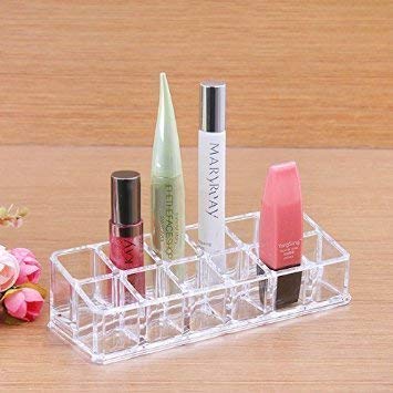 DR Mall Nirva 12 Compartment Acrylic Cosmetic Makeup Lipstick Storage Organizer Holder Box - Image 1