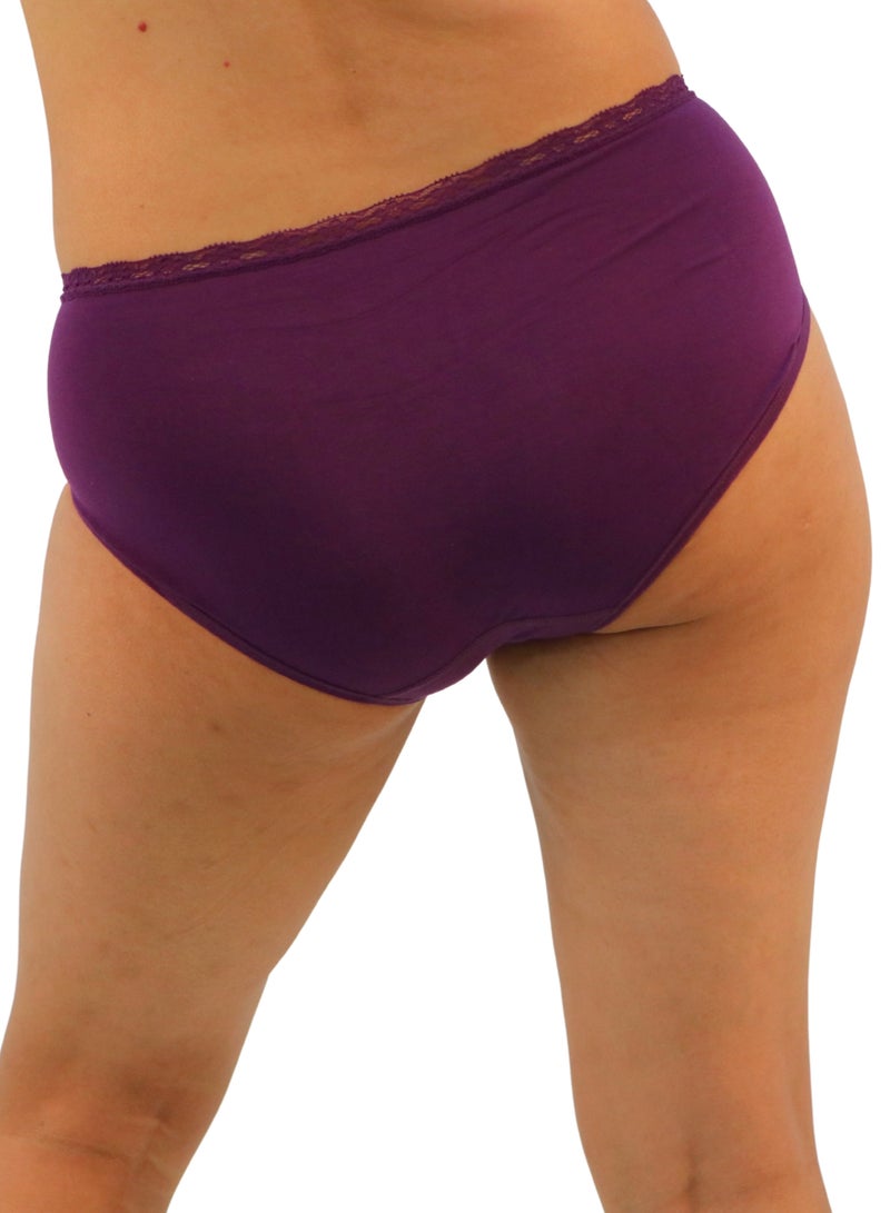 JOANNA JOANNA 108266 Women's Lace Waist Design Mid Rise 3-Pack Panties, Multicolor  - Image 4