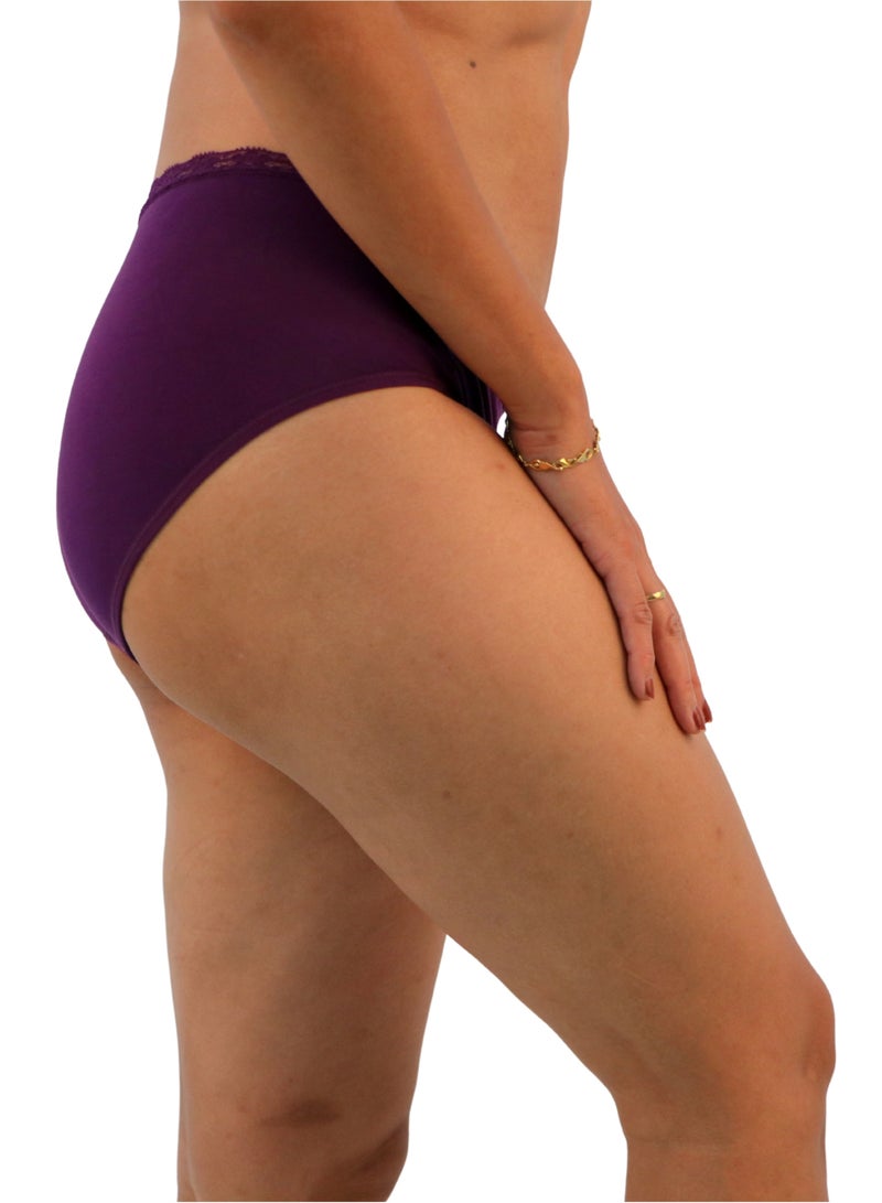 JOANNA JOANNA 108266 Women's Lace Waist Design Mid Rise 3-Pack Panties, Multicolor  - Image 3
