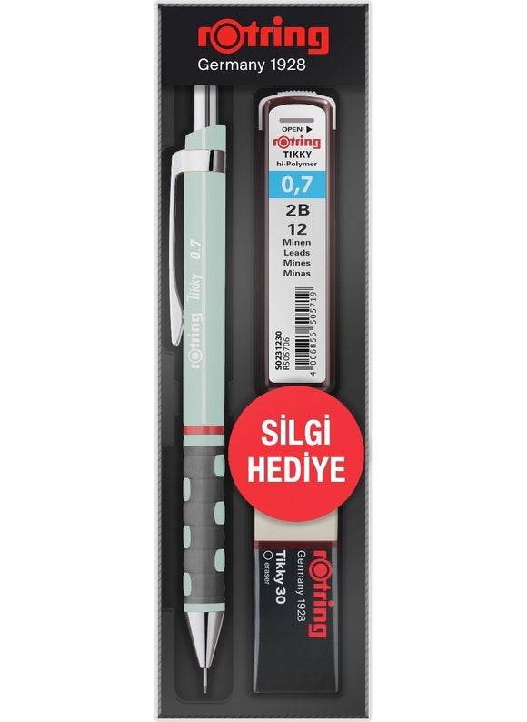 Rotring Tikky School Set Nib + Eraser Gift Versatile Set 0.7 Opal Blue 