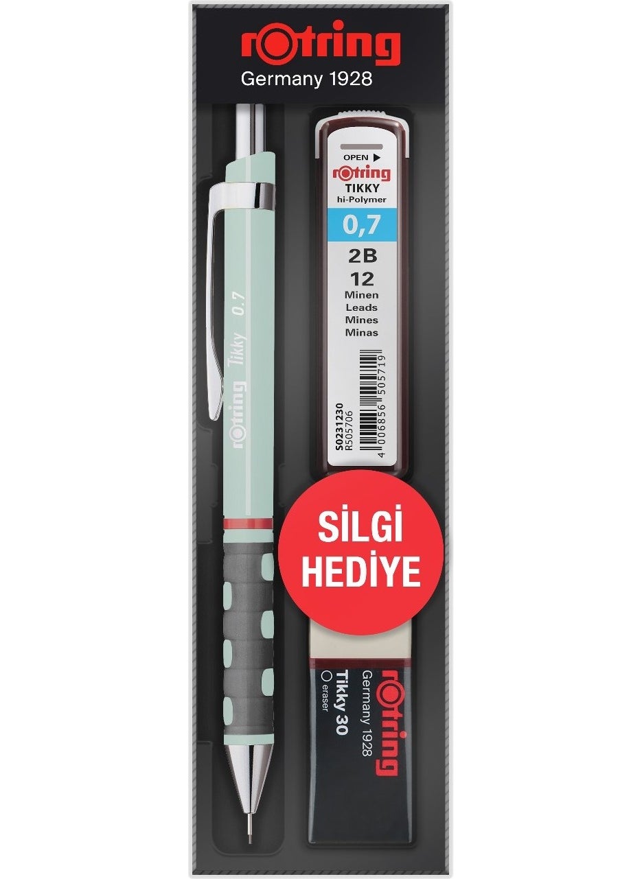 Rotring Tikky School Set Nib + Eraser Gift Versatile Set 0.7 Opal Blue 