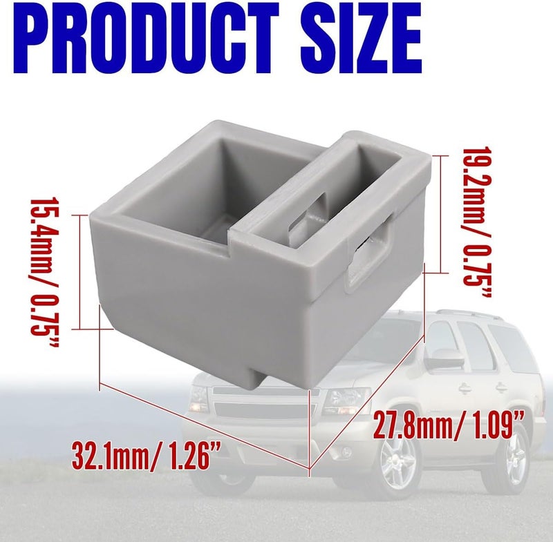 OICCTBF 2Pcs Car Door Arm Rest Switch Panel Clip Repair Kit Accessories for Chevrolet for Silverado for Tahoe for GMC for Sierra for Yukon 2003-2007,Snug fit, and Removable/Reusable (Gray) Transparent body - Image 2