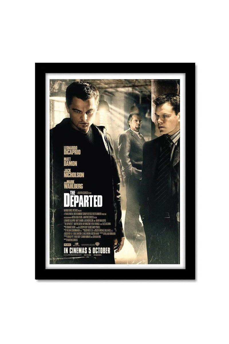 GRAY WALL - The Departed Movie Framed Poster Acrylic Glass For Room & Office (10 Inch X 13 Inch, Multicolor) - Image 1