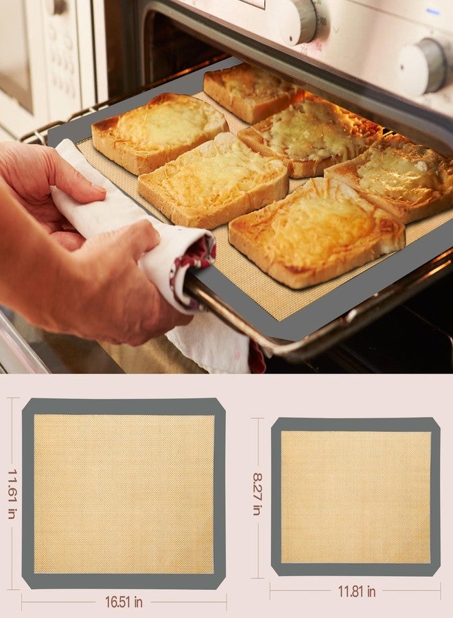 XSSDPDC 3-Pack Silicone Baking Mats - Non-Stick, Reusable Baking Sheets for Oven, Perfect for Macarons, Cookies, Pizza - Dishwasher Safe, Food Grade Kitchen Silicone Mat (Gray) - Image 2