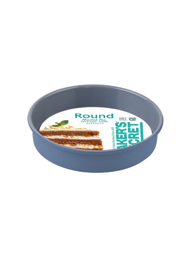 Baker's Secret Round Baking Pan with Two-Tone Non-Stick Cake Tin, Even Heat Distribution, Ideal for Baking Cakes, Pies & Desserts - Image 1