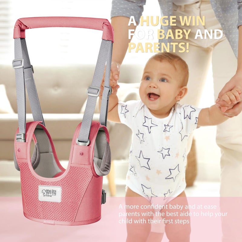 Bethbear Baby Walking Harness-Handheld Assistant Belt- Toddler Infant Walking Aid for Trainer & Support 7-24 Month Old (summer-pink-1817) - Image 5