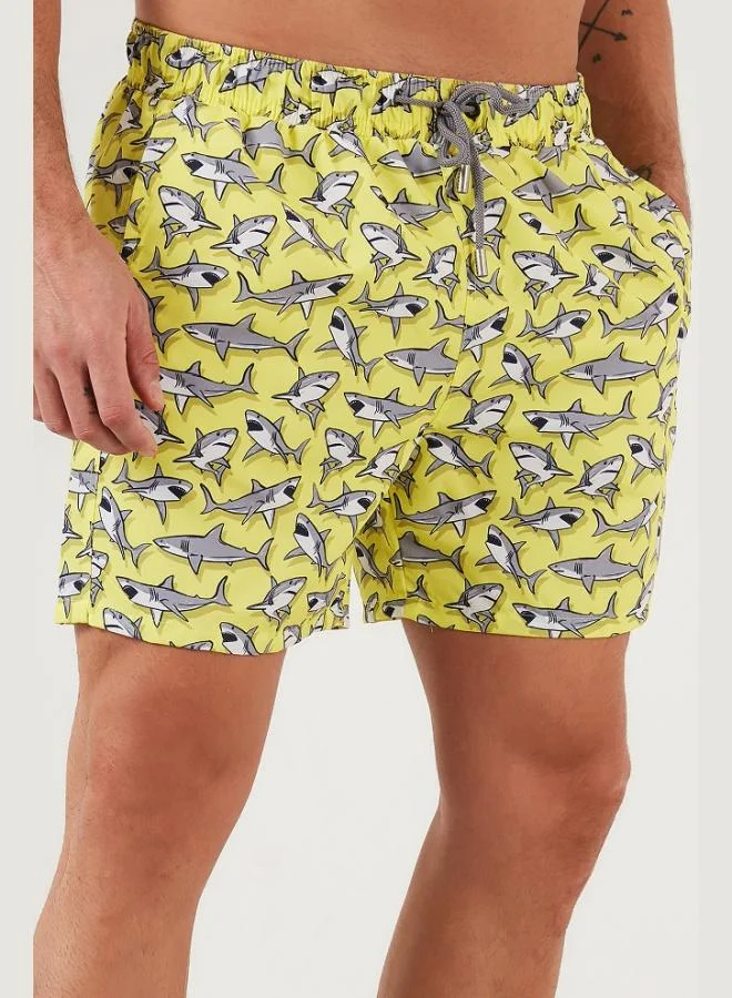 Buratti  Buratti Waist-Tied Swim Shorts Patterned Pocket Swimsuit Short Men's SWIMSUIT SHORT 3800566 for Men | Best Price UAE