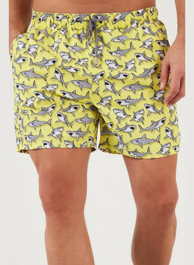 Buratti  Buratti Waist-Tied Swim Shorts Patterned Pocket Swimsuit Short Men's SWIMSUIT SHORT 3800566 for Men | Best Price UAE