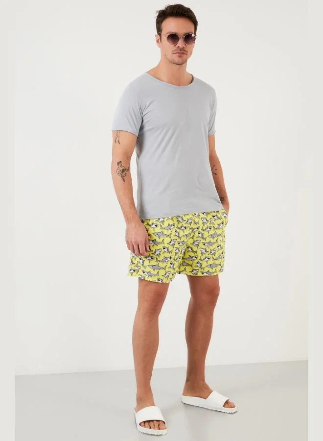 Buratti  Buratti Waist-Tied Swim Shorts Patterned Pocket Swimsuit Short Men's SWIMSUIT SHORT 3800566 for Men | Best Price UAE