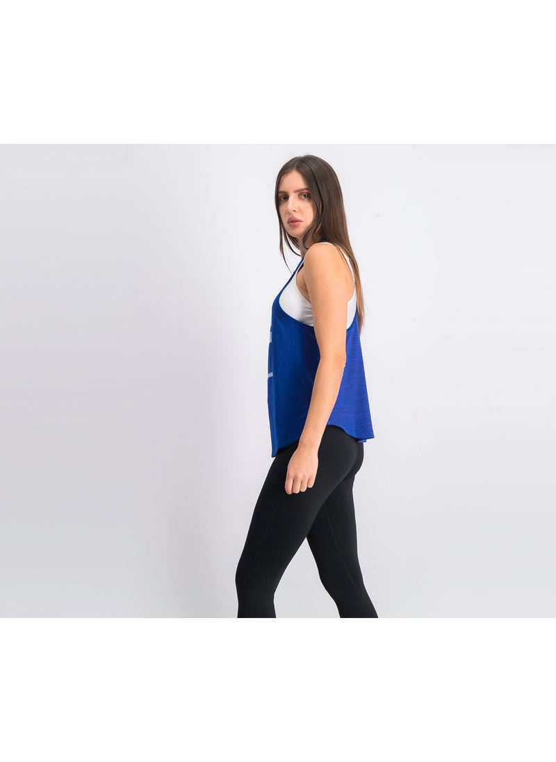 Reebok Womens Active Chill Graphic Tank, Deep Cobalt  - Image 2