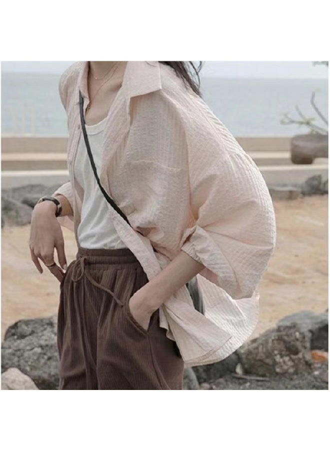 Song Feng Ya Summer New Korean Style Loose Outdoor Sun Protection Clothing W En's Cardigan All-match Shirt Jacket - Image 1