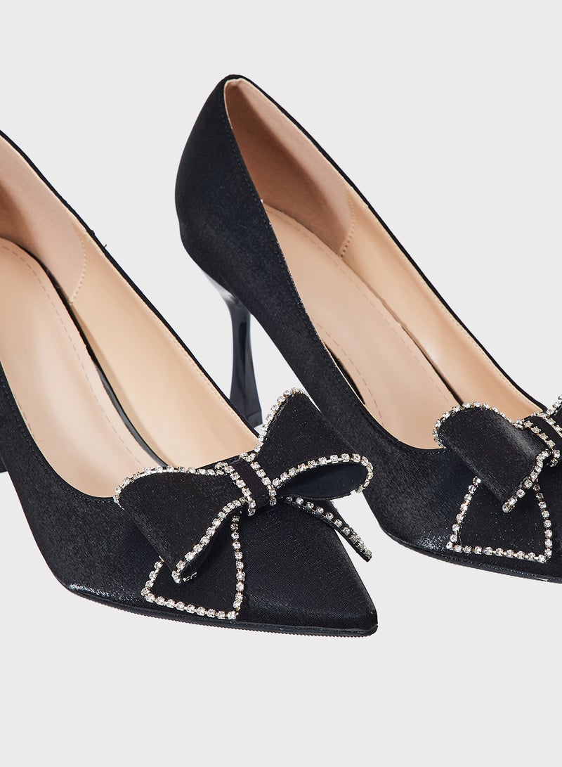 خزانة حذاء بكعب مع فيونكة - Image 4