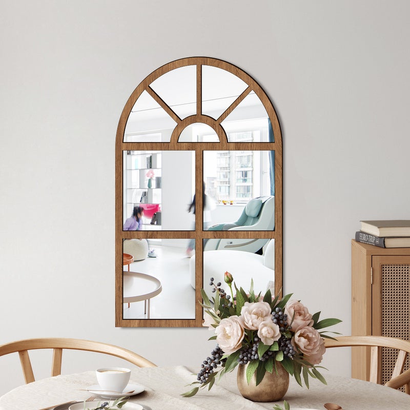 Mz422 Three-Dimensional Imitation Window Arch Wooden Acrylic Mirror Wall Stickers Background Wall Self-Adhesive Decorative Mirror - Image 3