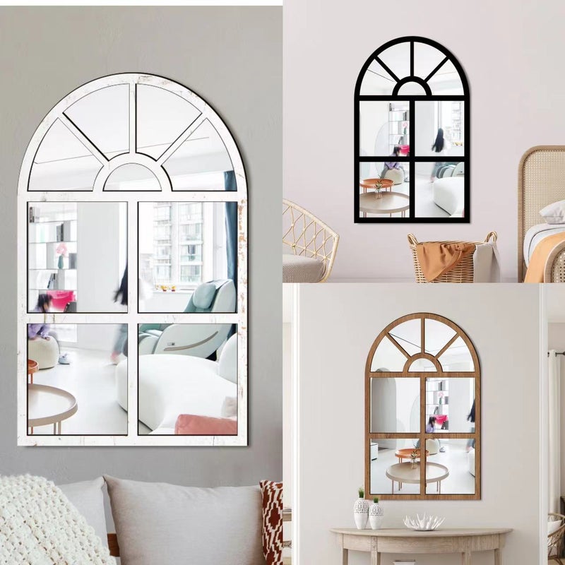 Mz422 Three-Dimensional Imitation Window Arch Wooden Acrylic Mirror Wall Stickers Background Wall Self-Adhesive Decorative Mirror - Image 2
