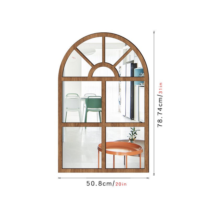 Mz422 Three-Dimensional Imitation Window Arch Wooden Acrylic Mirror Wall Stickers Background Wall Self-Adhesive Decorative Mirror - Image 1