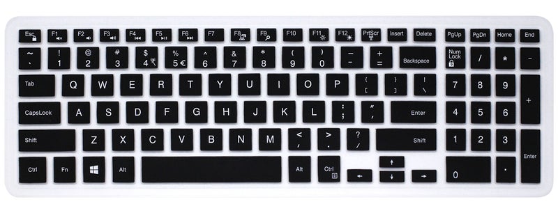 UHamn Elastic Silicone Keyboard Skin Compatible for 15.6 inch Dell Inspiron 15 3000 & 5000 Series, 17.3 inch Dell Inspiron 17 5000 Series, Inspiron 15 i3541 i5566, Inspiron 17 i5749 Series Laptop (Black) - Image 5