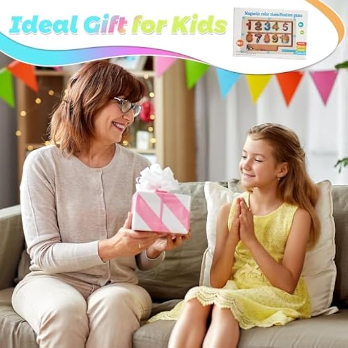 COLOR AND NUMBER MAZE WOODEN MONTESSORI PUZZLE GAME WITH WAND FOR KIDS, COLOR MATCHING AND COUNTING BOARD TOY FOR TODDLERS, EDUCATIONAL STEM LEARNING ACTIVITY FOR BOYS AND GIRLS - Image 4