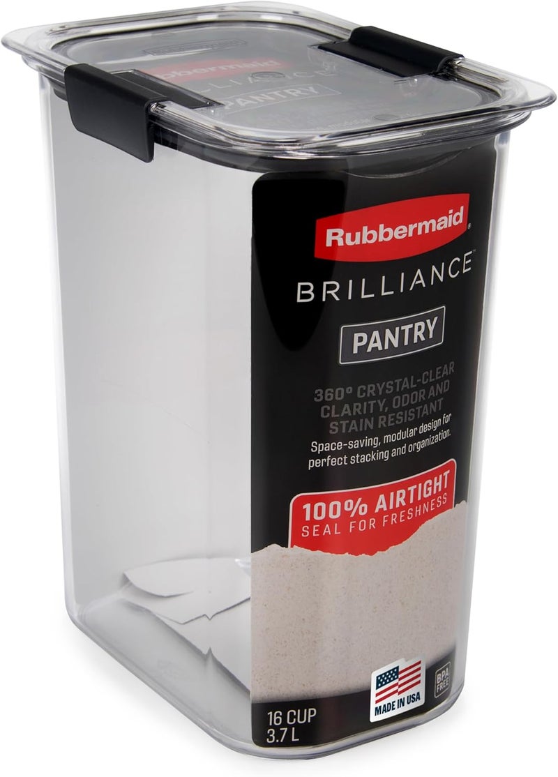 Rubbermaid Brilliance Pantry Airtight Food Storage Container - 16 Cup - Image 1