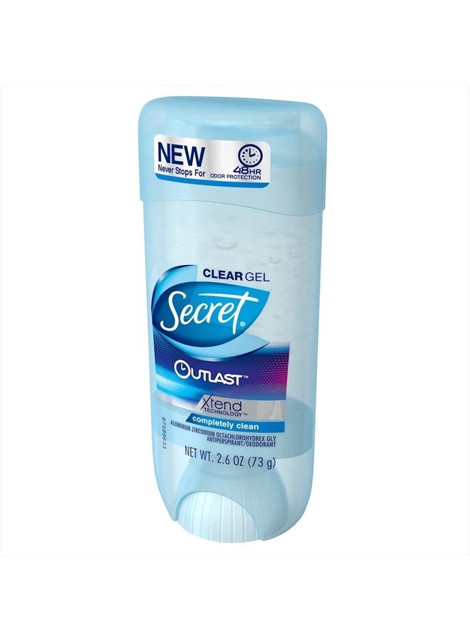 Secret أوتلاست مزيل العرق ومضاد التعرق جل شفاف، نظيف تمامًا 2.6 أونصة (عبوة من 4) - Image 3