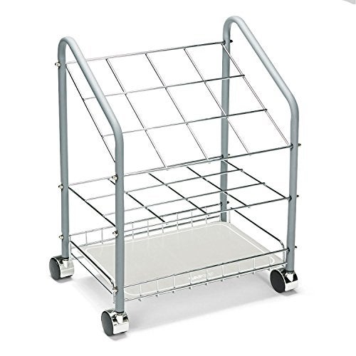 Safco 12 Compartment Tubular Steel Wire Mobile Roll File |100lbs Total Load Capacity | Easy Visibility & Access | Storage Home, Office & Classroom - Image 5