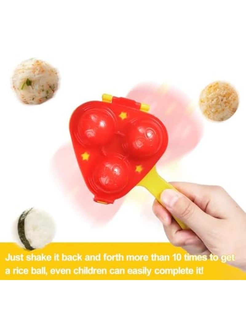 SYOSI Upgraded Rice Ball Mold and Shaker, Onigiri Maker Molds for Kids and Adults, DIY Mini Sushi Mold for Easy Rice Shaping, Durable Food-Safe Material, Ideal for Home Cooking and Parties - Image 3