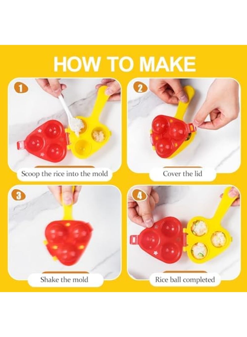 SYOSI Upgraded Rice Ball Mold and Shaker, Onigiri Maker Molds for Kids and Adults, DIY Mini Sushi Mold for Easy Rice Shaping, Durable Food-Safe Material, Ideal for Home Cooking and Parties - Image 5