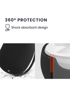 ماركة غير محددة حافظة من السيليكون متوافقة مع حافظة Anker Soundcore Life P3 وغطاء حماية لسماعات الرأس - أسود  - Image 4
