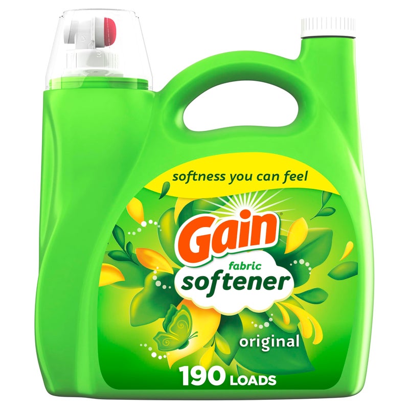 Gain Liquid Fabric Softener, Original Scent, 140 FL OZ, 190 Loads, Liquid Fabric Softener For Soft, Fresh Laundry - Image 1