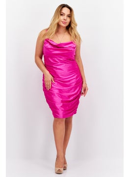 Emerald Sundae Women Textured Mini Dress, Pink  - Image 2