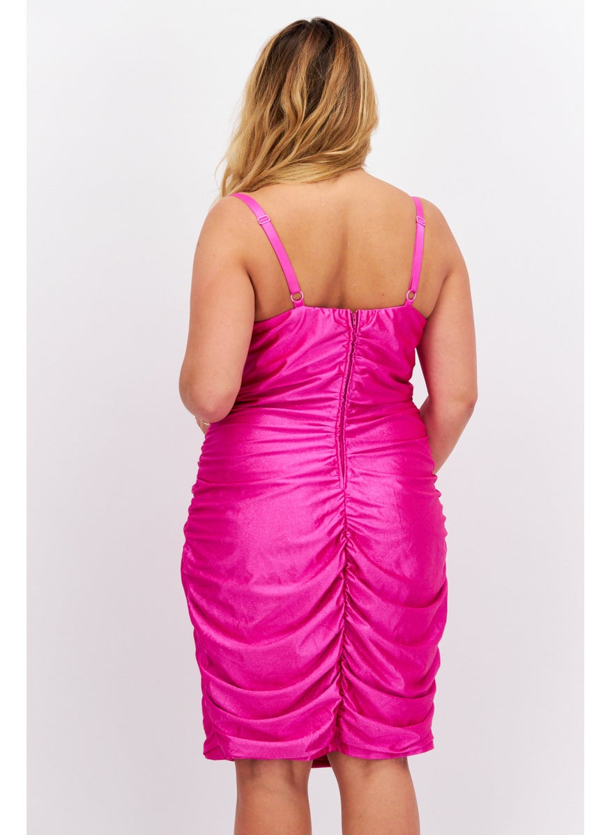 Emerald Sundae Women Textured Mini Dress, Pink  - Image 4