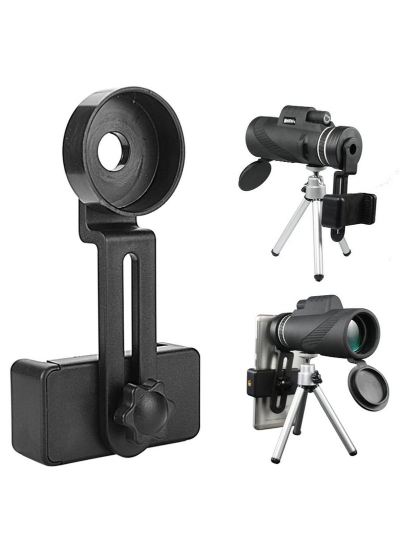 Universal Cell Phone Adapter Bracket Clip Mount with Soft Rubber Material for Binocular Monocular Spotting Scope Telescope Photography and Observation - Image 1