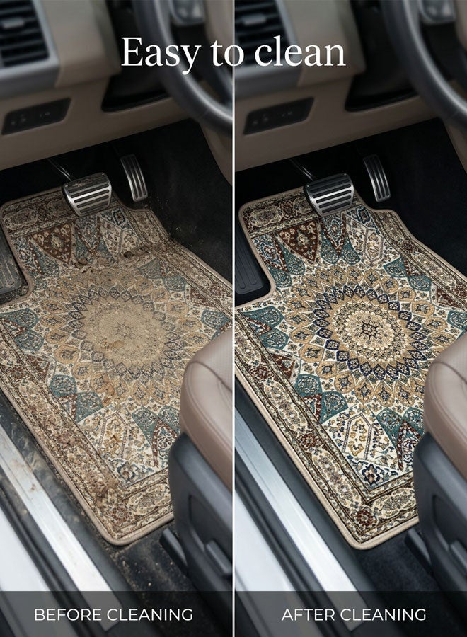 سجاد أرضية السيارة: مجموعة كلاسيكية من أربع قطع مقاومة للاهتراء والبقع - Image 5