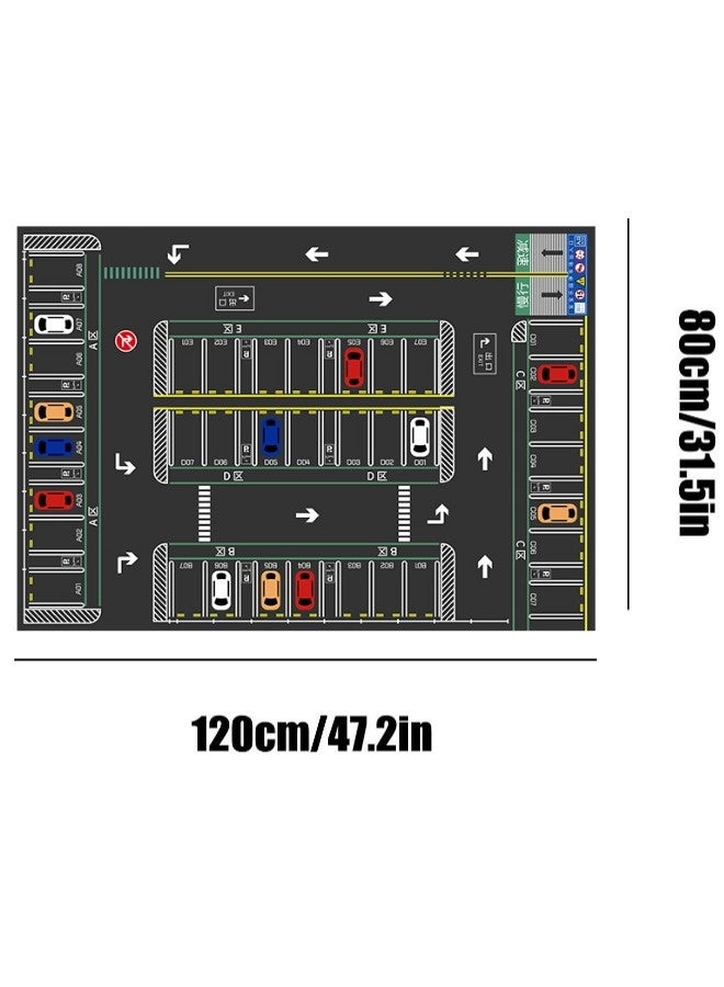 Vixplorn Baby Room Rug，Newborn Games Mat,Kids Rug Mat Carpet, Car Rugs for Kids Toy Cars, Non Slip Floor Mats for Kids, Educational Area Play Rugs for Kids Playroom Bedroom， Children's Educational Fun Carpet 80×120cm - Image 5