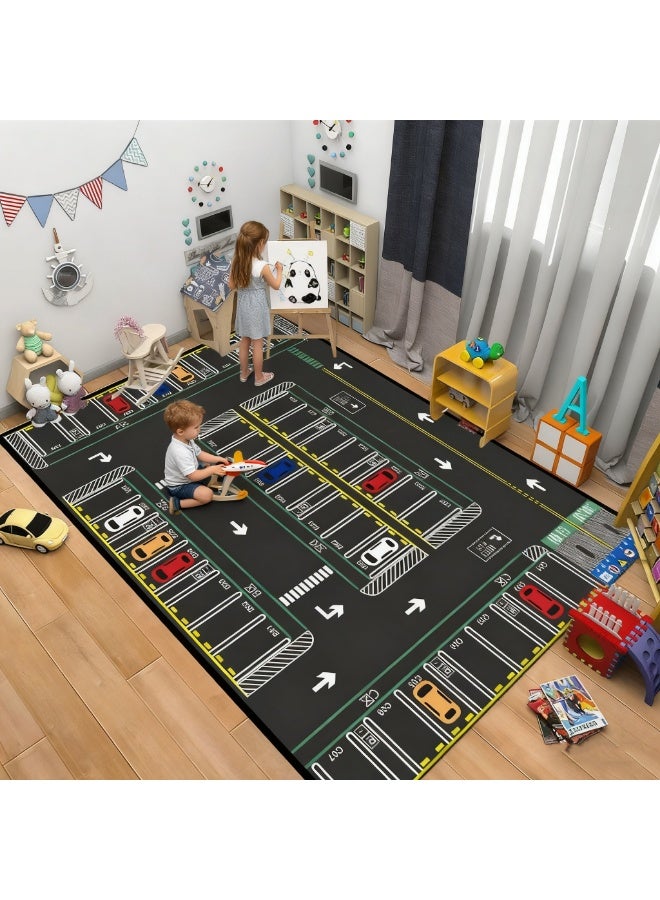 Vixplorn Baby Room Rug，Newborn Games Mat,Kids Rug Mat Carpet, Car Rugs for Kids Toy Cars, Non Slip Floor Mats for Kids, Educational Area Play Rugs for Kids Playroom Bedroom， Children's Educational Fun Carpet 80×120cm - Image 4