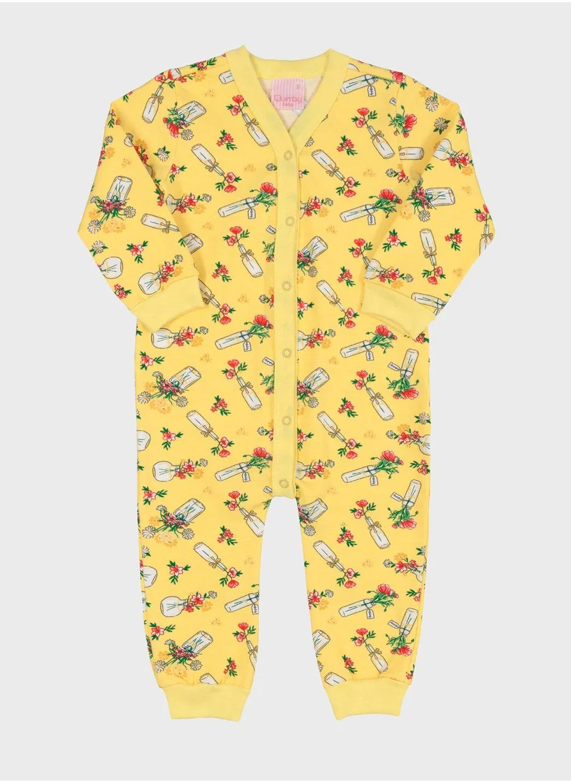 Quimby Infant Printed Full Body Romper