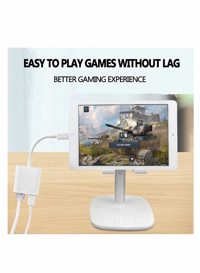 Lightning to RJ45 Ethernet Adapter with Charging Port for iPhone and iPad Models 100Mbps Plug and Play Connectivity - Image 5