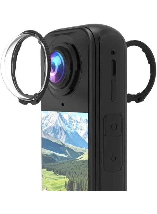 عدسة حراس حامي لInsta360 X4 الهواء، عدسة غطاء الحالة المضادة للخدش 10H البصرية الزجاج المقوى واقية مرآة نظارة قابلة للإزالة المضادة للضباب كاميرا غطاء لInsta360 X4 الهواء (الزجاج البصري) - Image 1