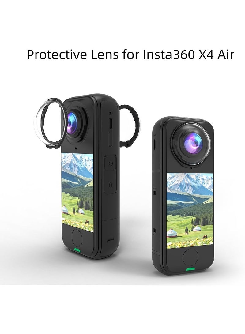عدسة حراس حامي لInsta360 X4 الهواء، عدسة غطاء الحالة المضادة للخدش 10H البصرية الزجاج المقوى واقية مرآة نظارة قابلة للإزالة المضادة للضباب كاميرا غطاء لInsta360 X4 الهواء (الزجاج البصري) - Image 2