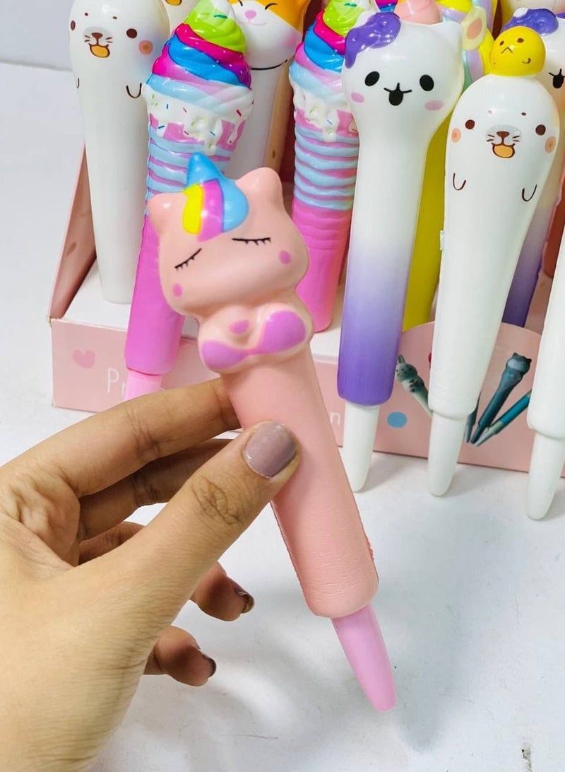 Generic Silicone ballpoint pen stand with cartoon cover for children. Stand: 24 pens.  - Image 3
