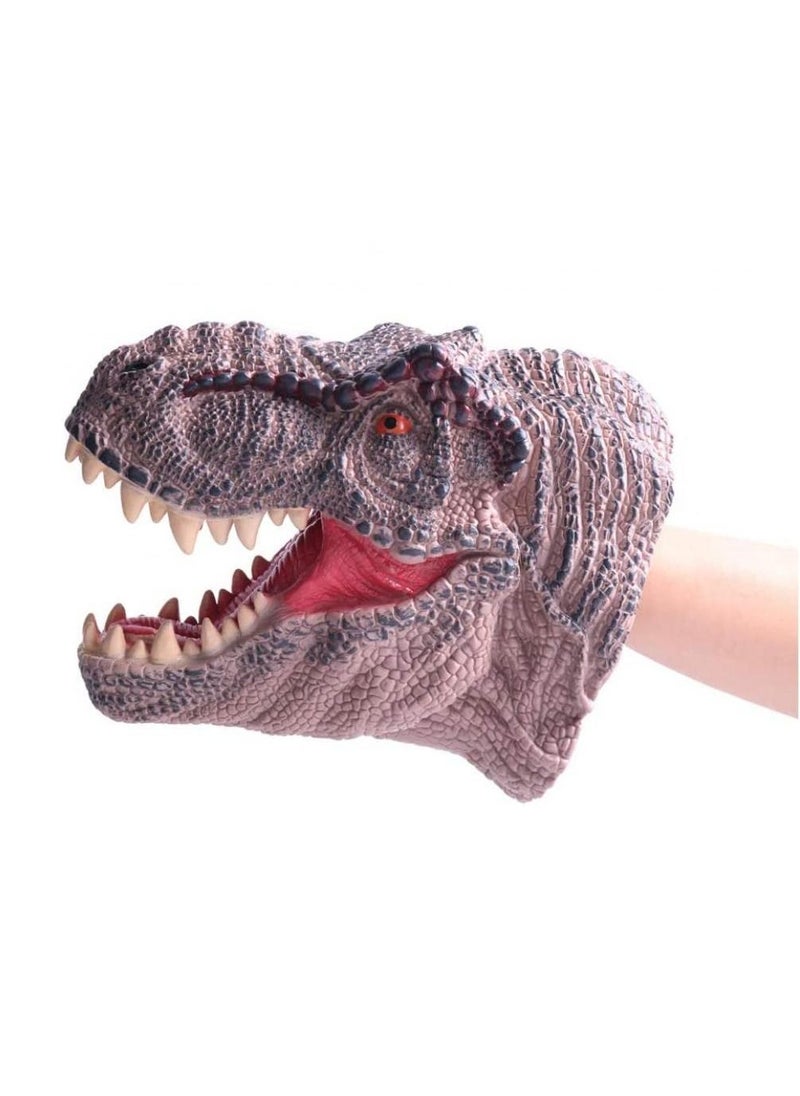 Alissa Soft Hand Puppet Rubber Realistic Dinosaur Role Play Toy for Kids and Toddlers Children Kids Students Playing Puppets (Tyrannosaurus)  - Image 1