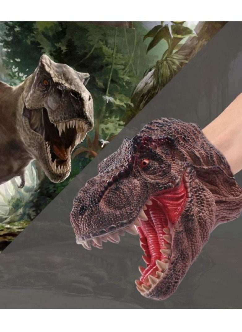 Alissa Soft Hand Puppet Rubber Realistic Dinosaur Role Play Toy for Kids and Toddlers Children Kids Students Playing Puppets (Tyrannosaurus)  - Image 2