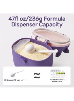 NCVI NCVI Baby Formula Dispenser On The Go, Formula Container to Go, Formula Holder for Travel, Outdoor Picnic with Baby Infant, Portable Container for Milk Powder, Snacks, Candy, Fruits  - Image 2
